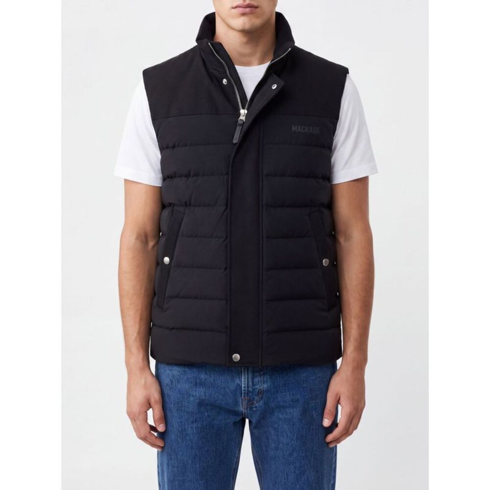 Mackage Men Mackage Brody Quilted Nylon Vest With High Neck